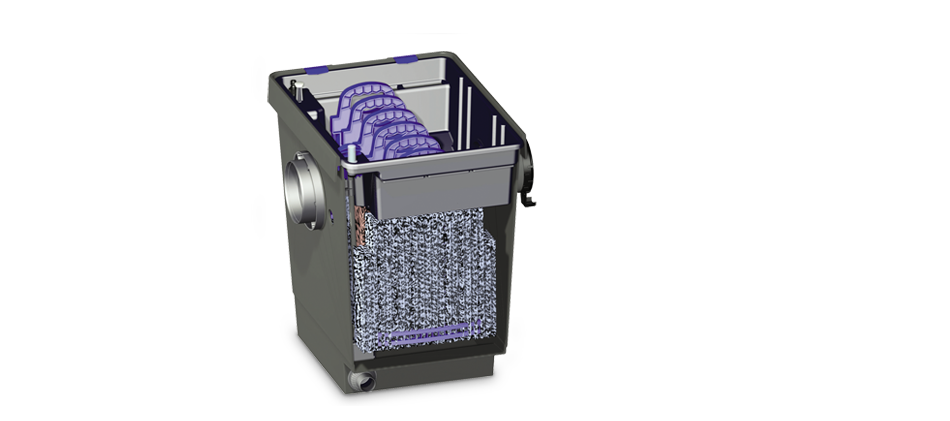 Modul de filtrare cu bureti 