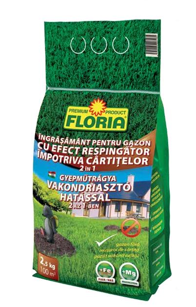 Ingrasamant pentru gazon cu efect anti-cartite 7,5 kg Floria