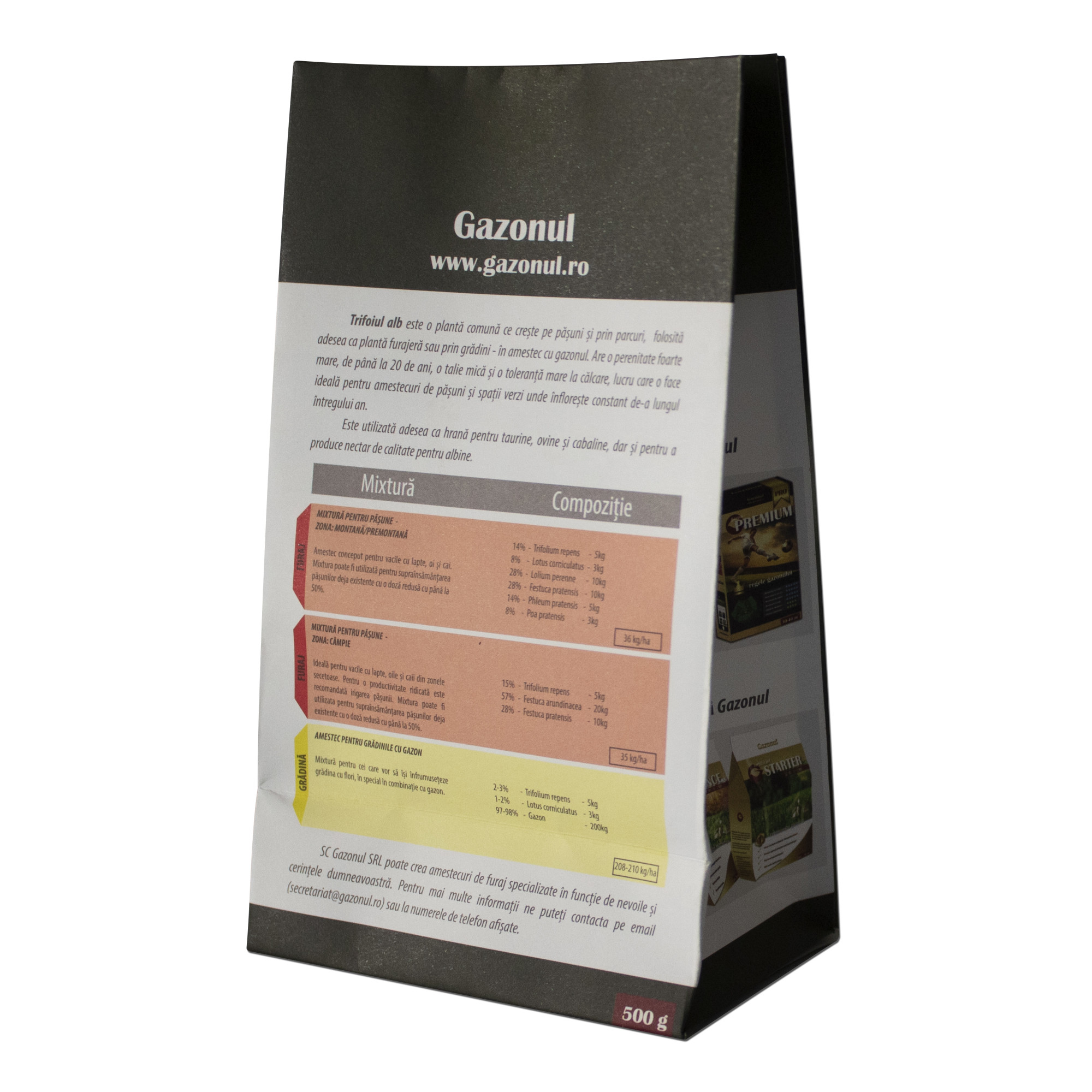 Seminte de Trifoi Alb (Trifolium repens) Gazonul 500g